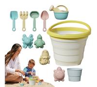 Juguetes de Playa - Juego de para niños, Juguetes acuáticos con Motivos Marinos | Cubo de 12 Piezas, Pala, rastrillo y moldes, Juego de Playa portátil para niñas y niñas, Pica de Actividad de