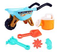 Juguetes de Playa y Arena para Niños - Set 6 Piezas con Carretilla, Pala y Material Plástico para Aire Libre
