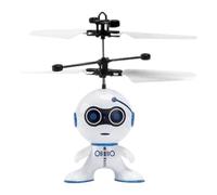 Juguetes de robot : dron de inducción infrarroja, volante controlado a mano, mini dron recargable | Toy de robot de detección de movimiento con luces LED para el aire interior de la diversión y