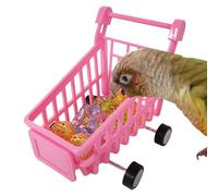 Juguetes de rompecabezas para loros, carrito de compras para pájaros - Carro de mano de supermercado de juguete para loros,Juguetes de entrenamiento para pájaros, juguete de inteligencia para loros, c