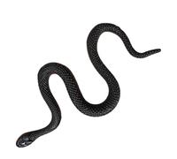 Juguetes de serpiente falsa negra: Tapón De Reptil De Caucho, Decoración De Broma Ligera, Juguetes Realistas, TPR Mascota Suave, Animales Bromeando, Accesorios, | Accesorio De Trenza De Jardín Para