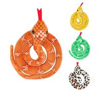 Juguetes de serpiente para gatos de interior, juguetes interactivos para gatos, juguete de serpiente de peluche suave para gatitos, patadas, masticación y limpieza de dientes, regalo para los amantes