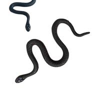 Juguetes de serpiente para niños, Serpiente de - Broma de serpiente de goma negra creativa,Divertidas serpientes de la selva tropical, accesorios de broma de Halloween para