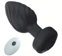 Juguetes de sexo del vibrador del enchufe anal - 10 juguetes anales lisos de silicona de vibración de frecuencia, pero masajero de próstata de control remoto de enchufe que vibra el placer anal.