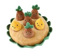 Juguetes de sonido para mascotas con diseño de tirón de batata - Juguetes para perros ladridos para mascotas | Alfombrilla interactiva para olfatear entrenamiento y alimentación lenta | Animal de