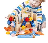 Juguetes de tornillo de madera, juguete de desmontaje de tuerca de tornillo - Juguete de educación temprana para capacitación práctica de capacidades - Capacitación práctica y educación temprana, 29