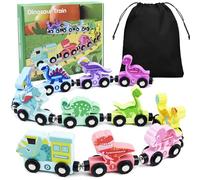 Juguetes De Tren De Dinosaurios, 1-10 del Dinosaurio Montessori Juguetes Educativos, Multicolor Juguetes Montessori Educativos, Regalo de Cumpleaños para Niños y Niñas