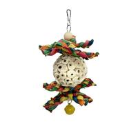 Juguetes de trituración de pájaros, trituradora de forraje natural de madera, juguetes masticables para pájaros, juguete interactivo para pájaros para conures, para pájaros pequeños y medianos