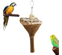 Juguetes de trituración para Pájaros Juguetes de Diseño de Cono, Accesorios de Jaula, Juguetes de Investigación de Alimentos de Aves con Gancho, Juguete de Jaula de pájaros de amor