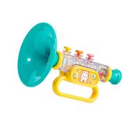 Juguetes de trompeta con altavoz pequeño musical para niños y niñas, juguete de viaje, juguete clásico, azul, 8 x 8 x 13,5 cm