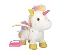Juguetes de unicornio para niñas de 4 a 6 años, unicornio de peluche interactivo con luces que camina, correa con control remoto, juguete de peluche electrónico con luces, ritmos musicales y alas