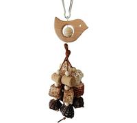 Juguetes del loro - Tanga de masticación de madera natural | de dentición fácil de limpiar | Accesorios de jaula fácil para cacatúas, periquito, poste cachaticista, Sun Conure