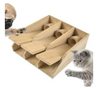Juguetes dispensadores de golosinas para perros, juguete interactivo con teclado de piano, dispensador de alimentos con fugas de madera, promueve la limpieza lenta de los dientes para reducir el