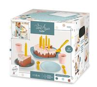 Juguetes Ecoiffier 1680 - Pastel de cumpleaños - Verde Azul - Imitaciones de Alimentos para Niños - A Partir de 18 Meses - Fabricado en Francia