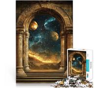 Juguetes educativos de Aprendizaje Juegos Familiares Antigua Puerta de Entrada a Las Estrellas Puzzle de 1000 Piezas para Adultos 26x38cm decoración de Pared Apto