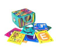 Juguetes educativos de Aprendizaje para, Tarjetas Flash de Aprendizaje de Tela,Juguete del Alfabeto Suave para | Tarjetas Flash de Tela con de Almacenamiento con Cordón para Niñas y Niños