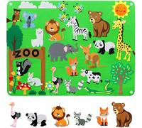 Juguetes Educativos de Fieltro para Niños. Colección Montessori de Figuras Didácticas: Sistema Solar, Mapa Mundi, Animales Marinos, Zoo y Granja. Regalos Infantiles 3-5 (Animales de Zoo en Juguete)
