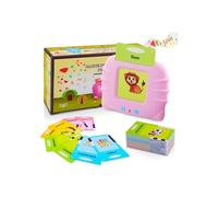 Juguetes educativos - Francés estándar - Tarjetas parlantes - Protección ocular - 224 palabras - Rosa