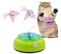 Juguetes eléctricos para Gatos de Interior, Juguete Interactivo automático para Gatitos,Juguetes automáticos de Plumas para Gatos con revoloteando | Juguete para Gatos Que se Mueve al Azar co