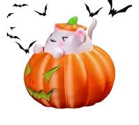 Juguetes Fidget Halloween | Juguetes Sensoriales Calabaza Anti-Estrés | Diseño Gato Resina Bola Elástica | Premios Escolares Fiestas Carnaval Relleno Bolsa Cumpleaños Navidad