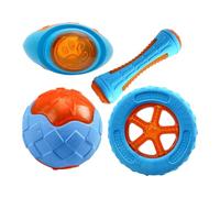 Juguetes flotantes para perros, juego acuático vibrante, promueve hábitos saludables, diversión acuática mejorada, dureza extra, equipado con chirriadores integrados, asegurando salud y seguridad