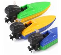 Juguetes flotantes para Piscina, Paquete de 3 Barcos de Juguete de Cuerda, Color Aleatorio