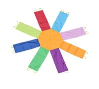 Juguetes for jugar al aire libre con paracaídas arcoíris grande, juguete de entrenamiento físico, juego deportivo, carpas, juguete con sombrilla octogonal. para Actividades Deportivas Fiestas Ejercici