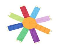 Juguetes for jugar al aire libre con paracaídas arcoíris grande, juguete de entrenamiento físico, juego deportivo, carpas, juguete con sombrilla octogonal. para Actividades Deportivas Fiestas Ejercici