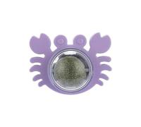 Juguetes for masticar for mascotas, accesorios for gatos, formas de animales, giratorios, desmontables, naturales, interactivos, juguetes for gatos con pelota de menta y hierba gatera(Crab Purple)