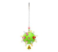 Juguetes genéricos para masticar Loro, Juguetes de aves para Conures | Planet Design Toy colorido Masticación | aburrido Jaula Accesorios Formación Bola de Botín con Campana para Africano Gray