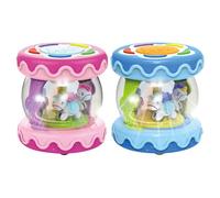 Juguetes giratorios con luz musical: tambor eléctrico giratorio con carrusel con efectos de sonido de iluminación, equipo de desarrollo de actividad sensorial eléctrico novedoso para bebés | Juguete a