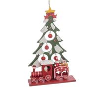 Juguetes Industriales S.A. Árbol de Navidad Madera con Tren 20x12x4cm