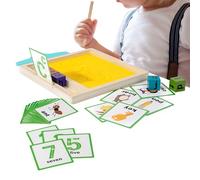 Juguetes Infantiles de Bandeja de de Madera, Bandeja de Madera para Trazar Letras con, Juego Sensorial para Aprendizaje del Alfabeto en la Clase de Educación Especial para Chicos y Chicas