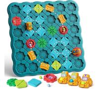 Juguetes Infantiles Juegos de Mesa Constructor de Caminos Lógicos, Gran Puzzle Laberinto, Laberinto Eléctrico Coche de Juguete para niños y niñas Mayores de 4 años (Azul Oscuro)
