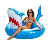 Juguetes inflables para piscina con tiburón - hinchable para natación | Tubo de baño inflable de la marca Ţoys, Śhark tubo de baño flotante para tomar el sol, para mujeres y hombres vacaciones