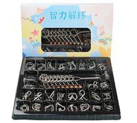 Juguetes Intelectuales de Bloqueo - Seguro del Estrés - Juguete Antiestrés De Metal Entrelazado | Desafío de Juego Que Ejercita el Pensamiento Lógico y la Habilidad