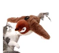 Juguetes interactivos de plumas para gatos, juguetes de peluche recargables para gatos, alas aleteando, juguetes de hierba gatera de gorrión, juguete interactivo de simulación para gatos de interior