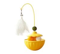 Juguetes interactivos para Gatitos, Bola de Hierba gatera oscilante con Plumas, Juguete de Entretenimiento para Gatos, para Ejercicio Diario en Interiores y Exteriores, del estrés