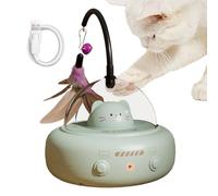 Juguetes interactivos para gatos, cazador automático de plumas, accesorio estimulador de diversión inteligente para mascotas, accesorio para el desarrollo del instinto de caza, enriquecimiento mental