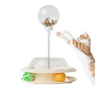 Juguetes Interactivos Para Gatos Con Premios,Juguete Interactivo para Gatos con Vara de Resorte y Bolas - Juego De Alimentación Divertido Para Entrenamiento Y Simulación De Caza,Para Jugar En