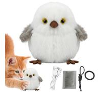 Juguetes interactivos para gatos de interior, pájaros que cantan | Juguete de pájaro y gato con alas para jugar, aburrimiento, ejercicio, enriquecimiento de mascotas