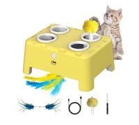 Juguetes Interactivos para Gatos | Entretenimiento Rotativo con Cigoleo | Electrónico Inteligente Para Gatos,Enriquecimiento Mental Y Comportamiento De Alimentación Para Cachorros Raza Media Y