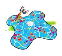 Juguetes interactivos para Gatos | Juego silencioso Recargable para Gatos con señuelos Ocultos móviles,Juguetes estimulantes para Gatos de 3 velocidades con,para Juegos en Soledad casa Cocina