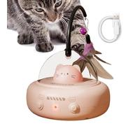 Juguetes interactivos para gatos, juegos automáticos activados por movimiento con pluma, accesorios para mascotas para estimulación mental, del aburrimiento, caza, tiempo de juego, hogar
