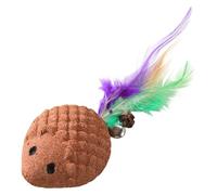 Juguetes interactivos para gatos - Juegos para mascotas de erizo para estimulación mental, hierba gatera y materiales, tamaño de 15,7 x 5,8 cm, diseño de campana y cola, juego en interiores y