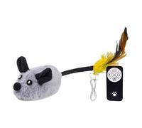 Juguetes interactivos para gatos - Juguete de ratón en movimiento, juego de gatito con mando a distancia | Lockero eléctrico automático, juguete de ejercicio estimulante de felpa 120 G con obstáculo