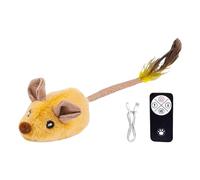 Juguetes interactivos para gatos - Juguete de ratón en movimiento, juego de gatito con mando a distancia | Lockero eléctrico automático, juguete de ejercicio estimulante de felpa 120 G con obstáculo