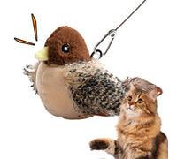 Juguetes interactivos para gatos, juguete para gatos gorjeo | Juguetes de ejercicio para gatos con 6 sonidos de animales - Juguete en forma de animal activado al tacto, satisface la envidia natural