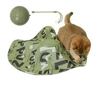 Juguetes interactivos para Gatos - Juguetes estimulantes para Gatos con diseño de Cubierta | Actividad de Mascotas, Juego automático de para perseguir Jugando enriquecimiento, rascar, burlar