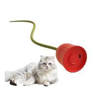 Juguetes interactivos para gatos, juguetes interactivos para gatos - Juguete de rodaje automático de ejercicios | Bola de gatito recargable USB portátil con cola para gatos adultos interiores aburrido